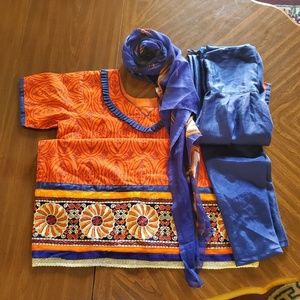 Orange salwar kameez